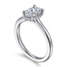 Aldon - 14K White Gold Oval Diamond Engagement Ring - 0.08 ct