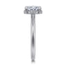 Aldon - 14K White Gold Oval Diamond Engagement Ring - 0.08 ct