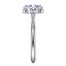 Aldon - 14K White Gold Oval Diamond Engagement Ring - 0.08 ct