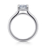 Aldon - 14K White Gold Oval Diamond Engagement Ring - 0.1 ct