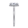 Aldon - 14K White Gold Oval Diamond Engagement Ring - 0.1 ct