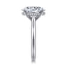 Badia - 14K White Gold Oval Solitaire Diamond Engagement Ring - 0.08 ct