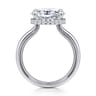 Sandi - 14K White Gold East West Oval Diamond Engagement Ring - 0.15 ct