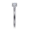 Sandi - 14K White Gold East West Oval Diamond Engagement Ring - 0.1 ct