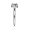 Sandi - 14K White Gold East West Oval Diamond Engagement Ring - 0.12 ct
