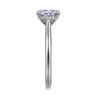 Azucena - 14K White Gold Oval Solitaire Diamond Engagement Ring - 0.05 ct