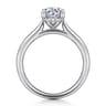 Azucena - 14K White Gold Oval Solitaire Diamond Engagement Ring - 0.06 ct
