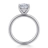 Anuk - 14K White Gold Oval Diamond Engagement Ring - 0.08 ct