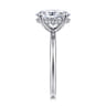 Anuk - 14K White Gold Oval Diamond Engagement Ring - 0.08 ct