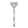 Anuk - 14K White Gold Oval Diamond Engagement Ring - 0.05 ct