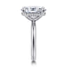 Peace - 14K White Gold Oval Diamond Engagement Ring - 0.1 ct