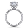 Peace - 14K White Gold Oval Diamond Engagement Ring - 0.13 ct