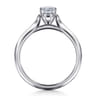 Ellis - 14K White Gold Oval Diamond Engagement Ring
