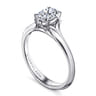 Ellis - 14K White Gold Oval Diamond Engagement Ring