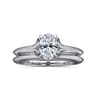 Ellis - 14K White Gold Oval Diamond Engagement Ring