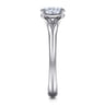 Ellis - 14K White Gold Oval Diamond Engagement Ring