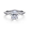 Ellis - 14K White Gold Oval Diamond Engagement Ring
