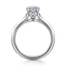 Ellis - 14K White Gold Oval Diamond Engagement Ring