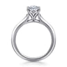 Ellis - 14K White Gold Oval Diamond Engagement Ring