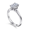 Ellis - 14K White Gold Oval Diamond Engagement Ring