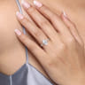 Ellis - 14K White Gold Oval Diamond Engagement Ring