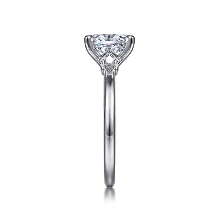 Ali - 14K White Gold Oval Diamond Engagement Ring - Shot 4