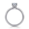 Ali - 14K White Gold Oval Diamond Engagement Ring