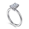 Ali - 14K White Gold Oval Diamond Engagement Ring