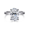 Paula - 14K White Gold Oval Diamond Engagement Ring