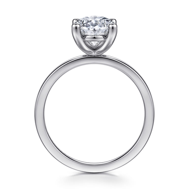 Paula - 14K White Gold Oval Diamond Engagement Ring - Shot 2