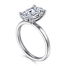 Paula - 14K White Gold Oval Diamond Engagement Ring