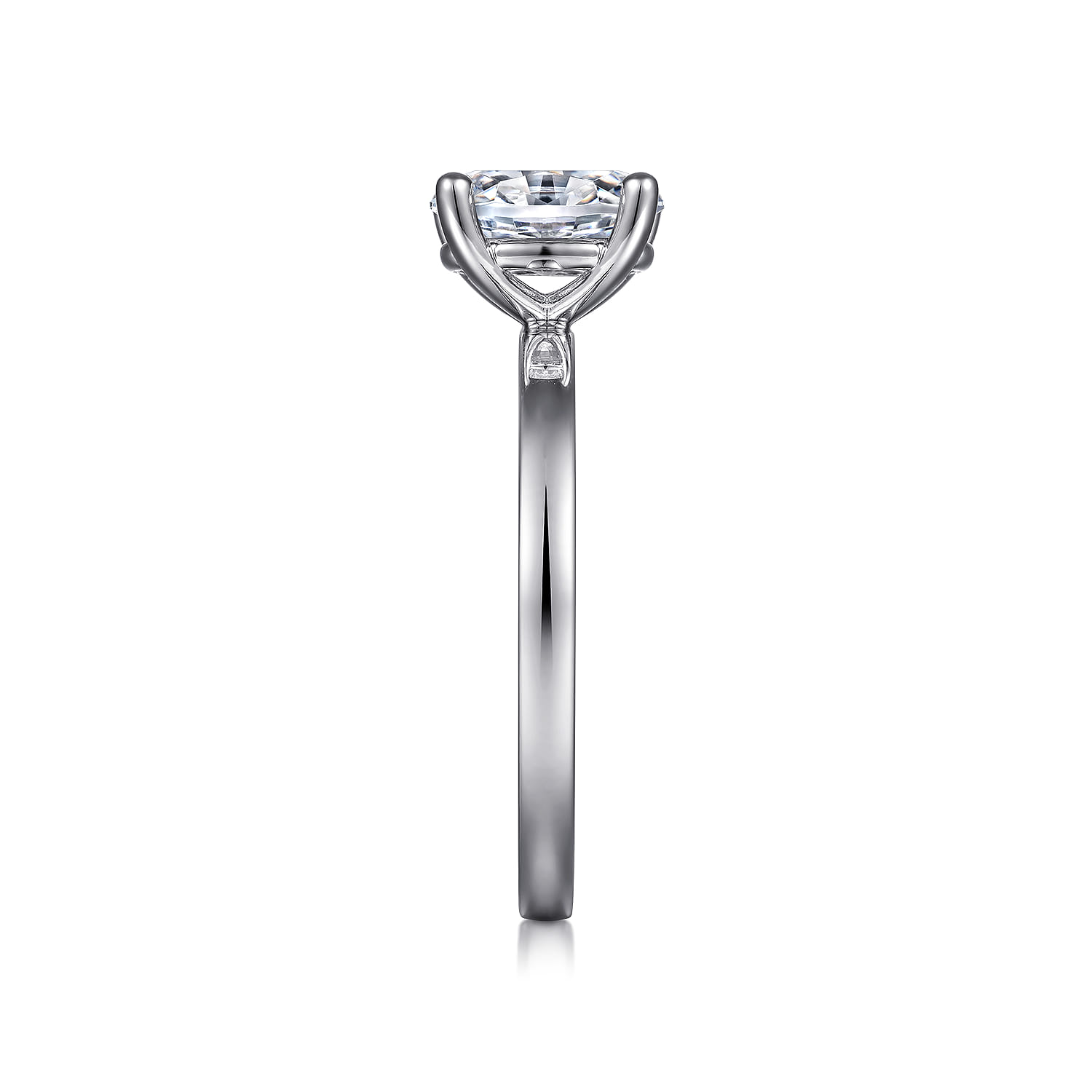Paula - 14K White Gold Oval Diamond Engagement Ring - Shot 5