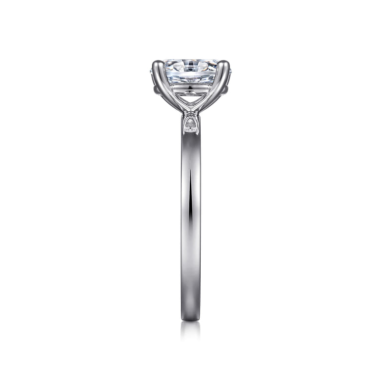 Paula - 14K White Gold Oval Diamond Engagement Ring - Shot 5
