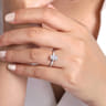 Paula - 14K White Gold Oval Diamond Engagement Ring