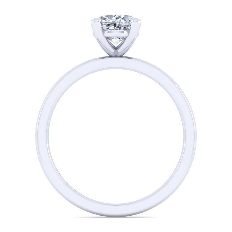 Paula - 14K White Gold Oval Diamond Engagement Ring - Shot 2