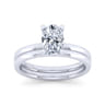 Paula - 14K White Gold Oval Diamond Engagement Ring
