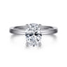 Paula - 14K White Gold Oval Diamond Engagement Ring