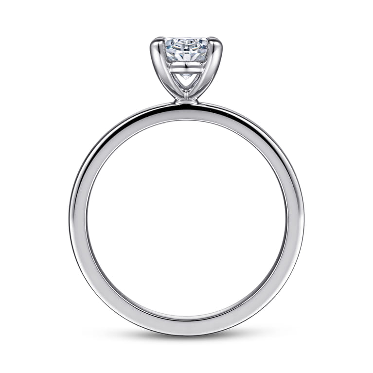 Paula - 14K White Gold Oval Diamond Engagement Ring - Shot 2