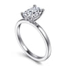 Paula - 14K White Gold Oval Diamond Engagement Ring