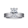 Paula - 14K White Gold Oval Diamond Engagement Ring