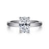 Paula - 14K White Gold Oval Diamond Engagement Ring