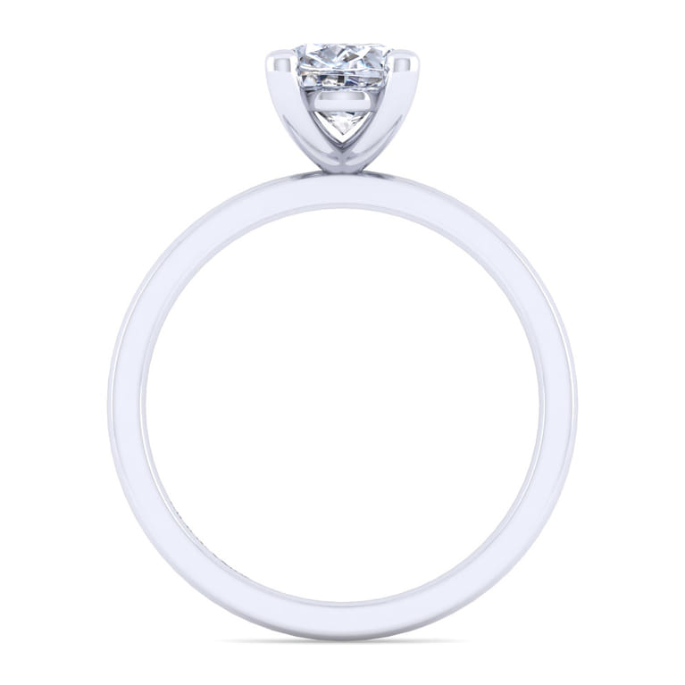 Paula - 14K White Gold Oval Diamond Engagement Ring - Shot 2