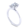 Paula - 14K White Gold Oval Diamond Engagement Ring