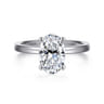 Paula - 14K White Gold Oval Diamond Engagement Ring