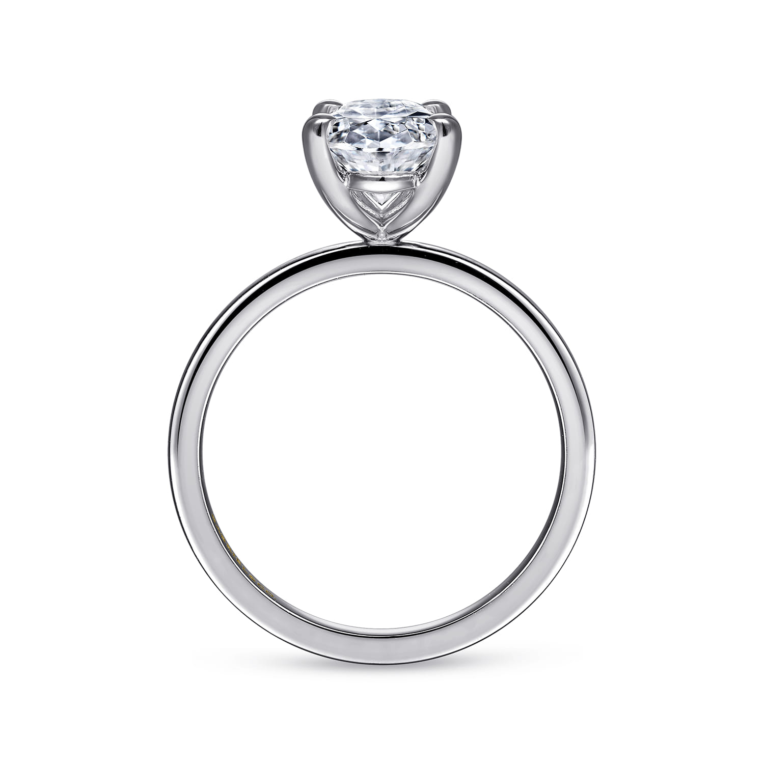 Paula - 14K White Gold Oval Diamond Engagement Ring - Shot 2