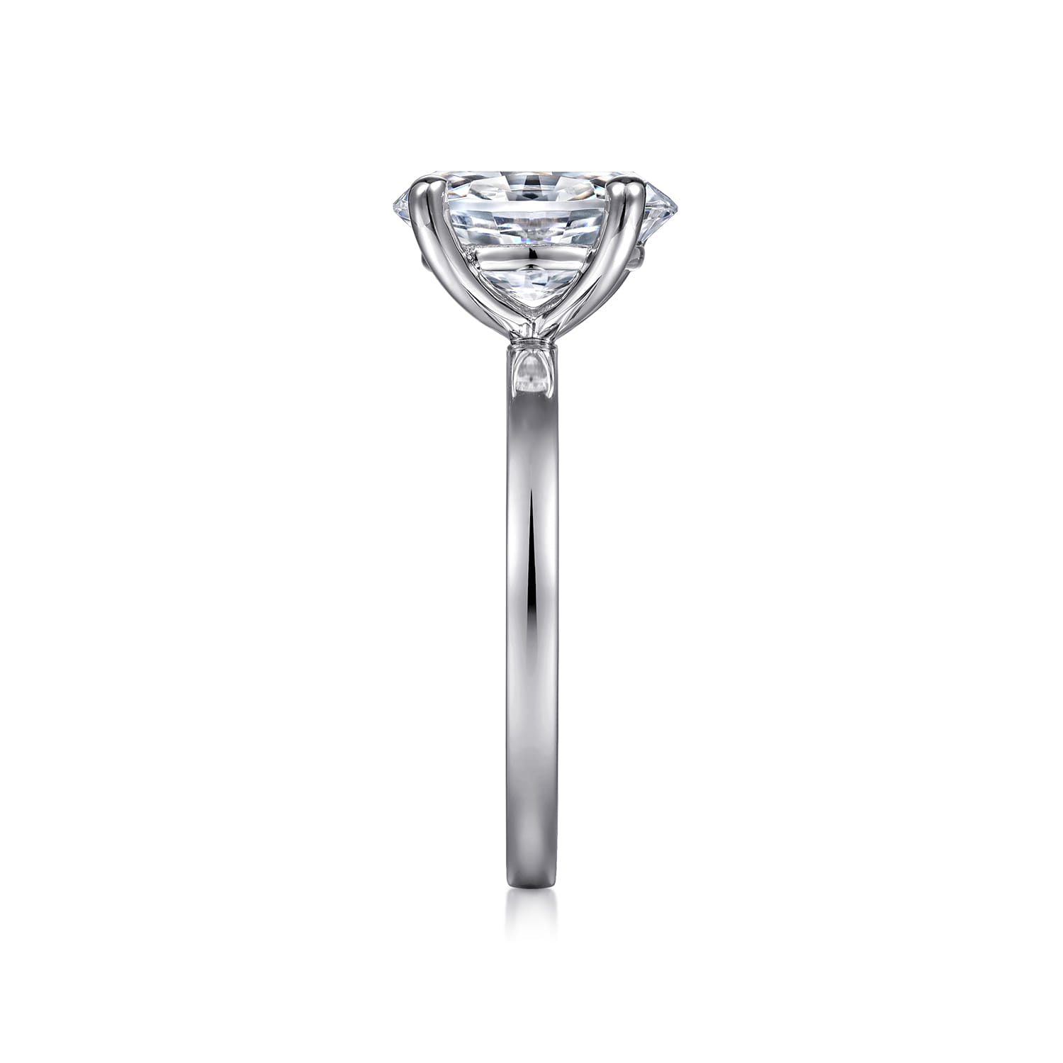 Paula - 14K White Gold Oval Diamond Engagement Ring - Shot 5