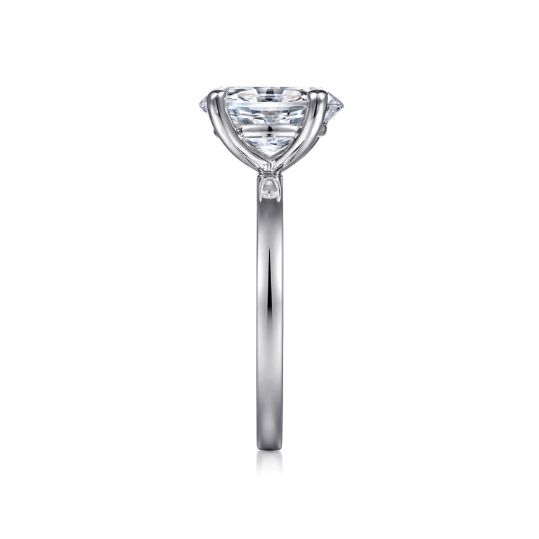 Paula - 14K White Gold Oval Diamond Engagement Ring - Shot 5