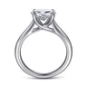 Larissa - 14K White Gold East West Oval Solitaire Engagement Ring
