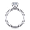 Lark - 14K White Gold Oval Solitaire Engagement Ring