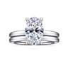 Lark - 14K White Gold Oval Solitaire Engagement Ring